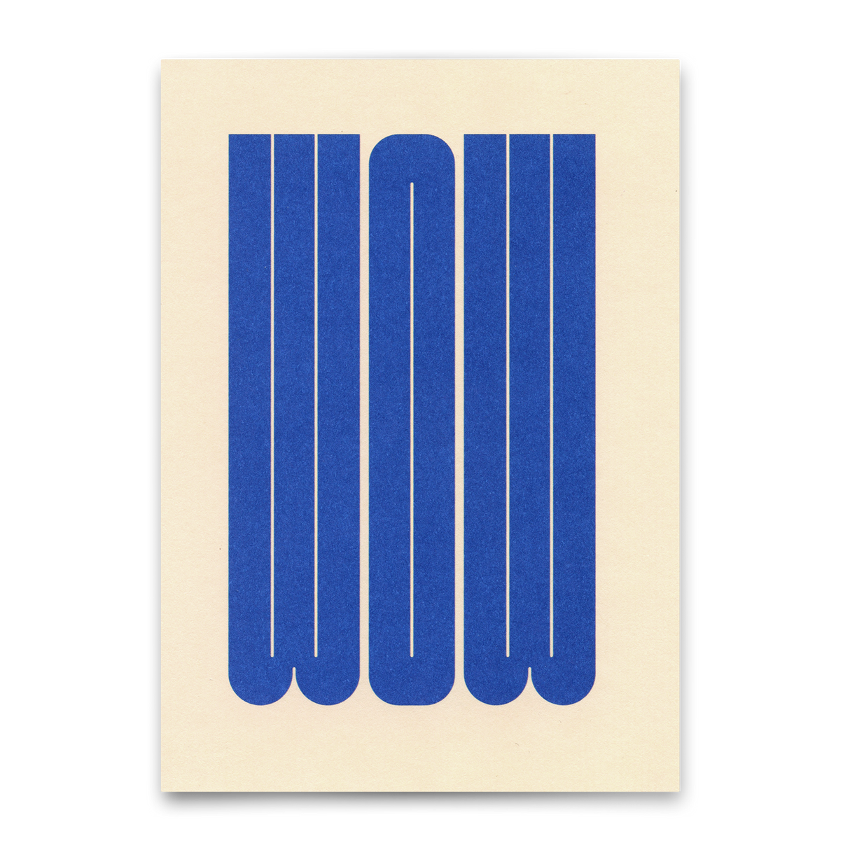 Deli Cards Postkarte "Wow Blue" | Coole Karte für jeden Anlass