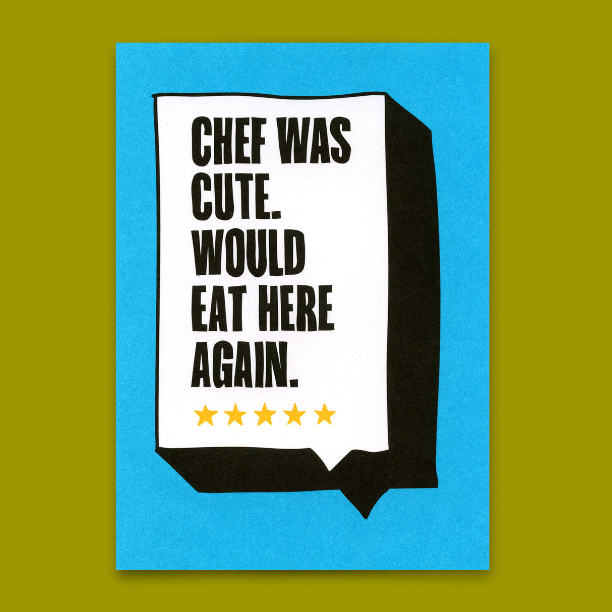Deli Cards Postkarte "Chef was cute" | Lustige Karte mit Spruch