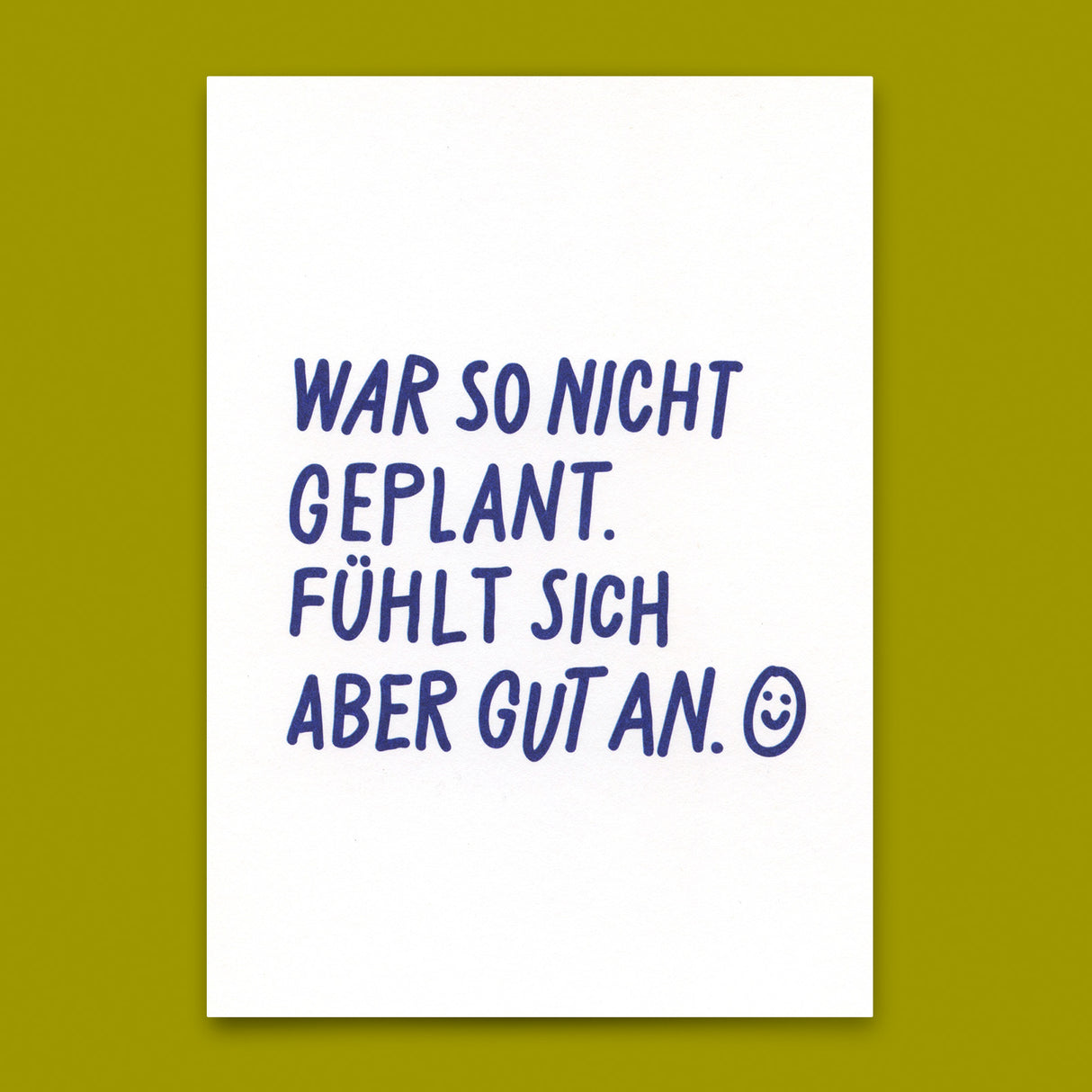 Deli Cards Postkarte "Fühlt sich aber gut an" | Besondere Karte mit Spruch