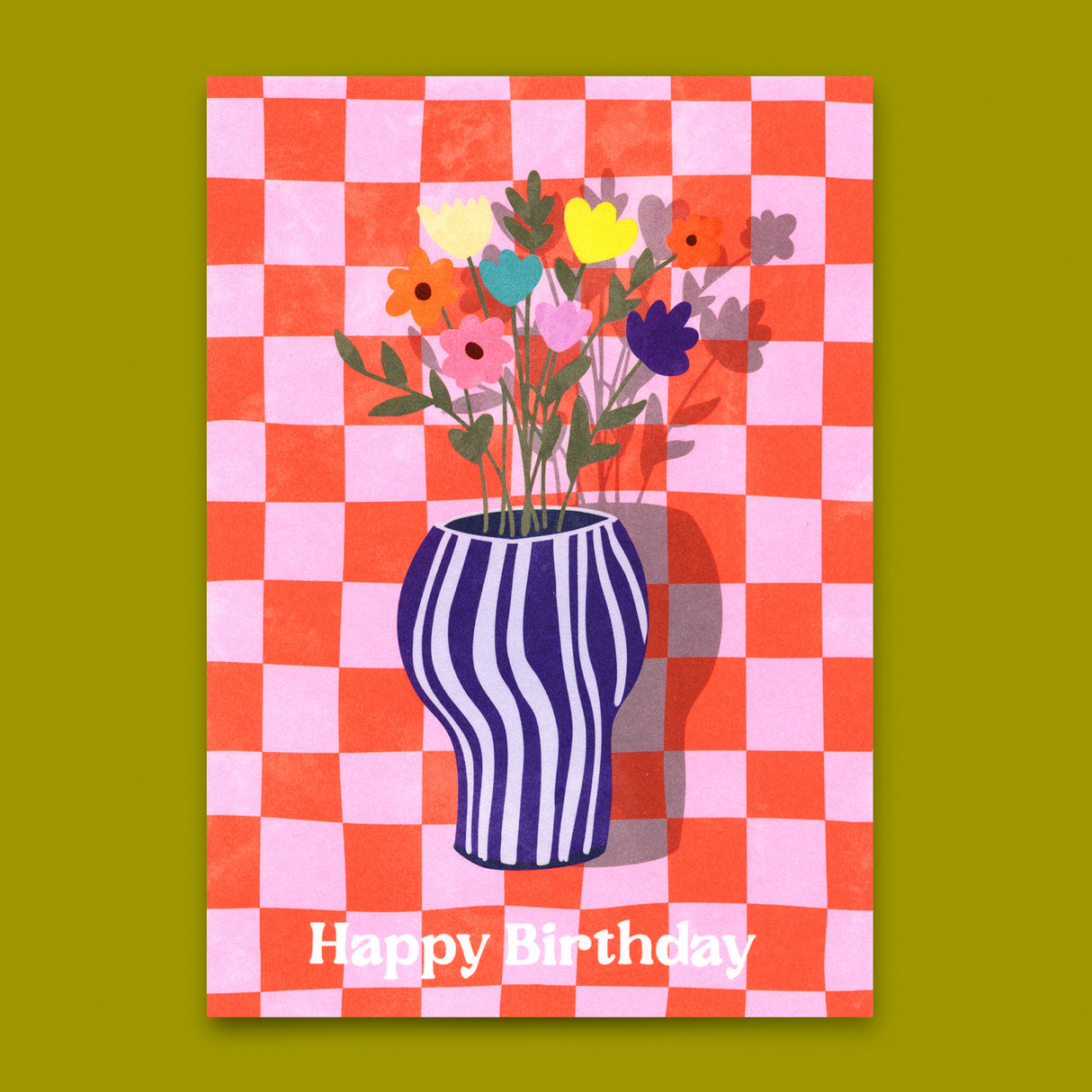 Deli Cards Postkarte "Happy Birthday Vase" | Schöne Karte zum Geburtstag