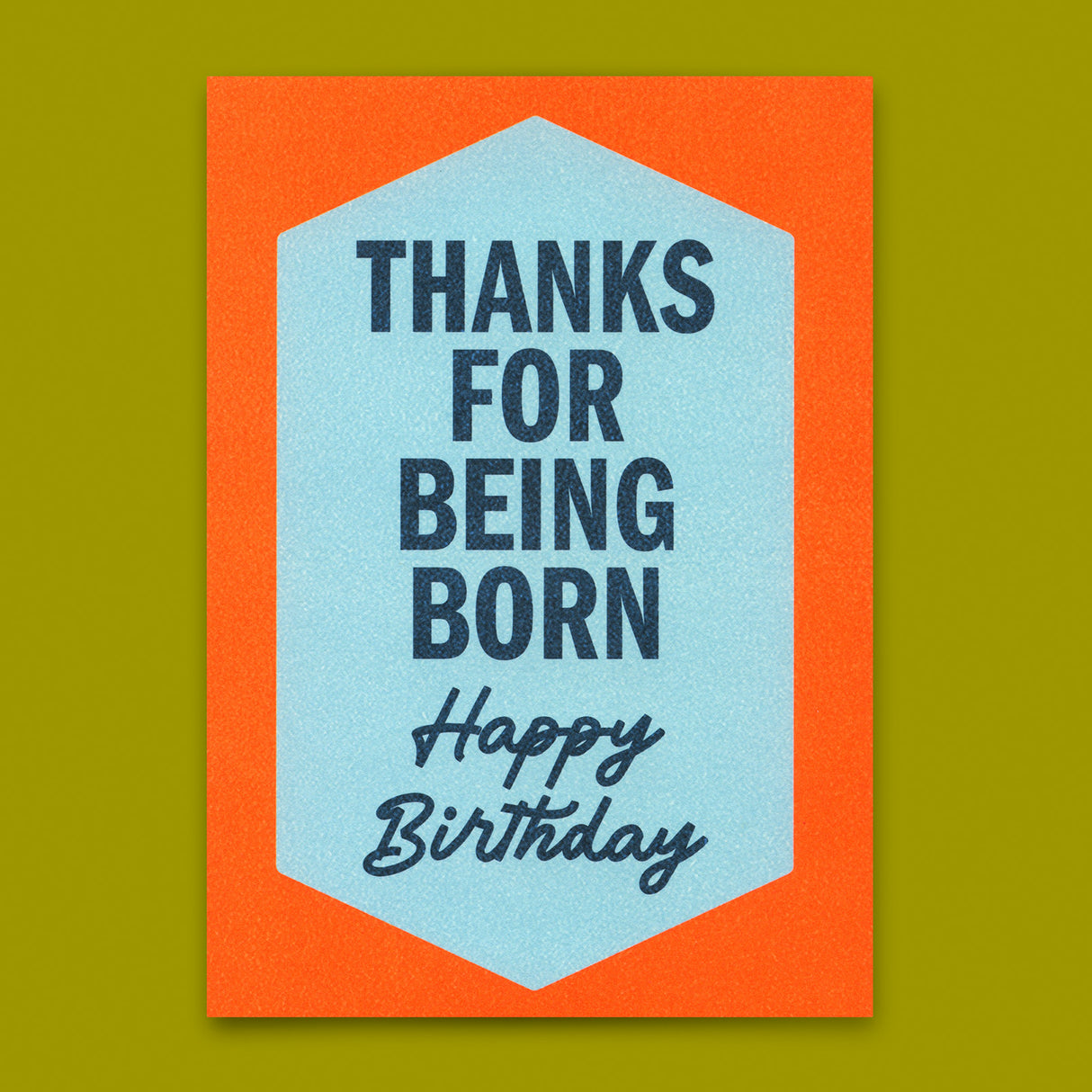Deli Cards Postkarte "Thanks for being born Retro" | Lustige Karte zum Geburtstag