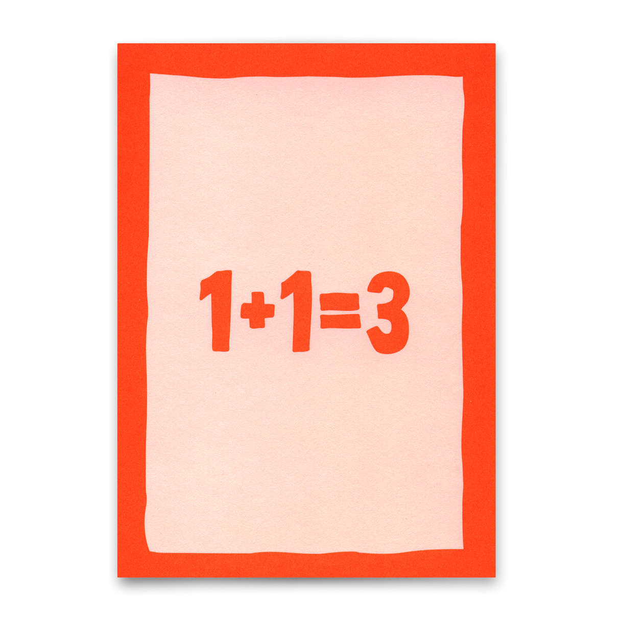 Deli Cards Postkarte "1+1=3“ | Schöne Karte zur Geburt