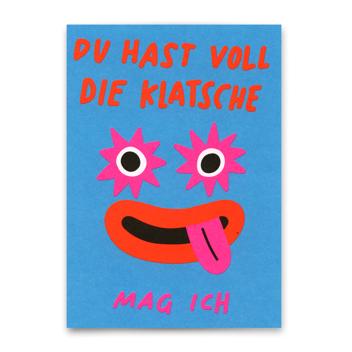 Deli Cards Postkarte "Voll die Klatsche" | Lustige Karte für Verliebte