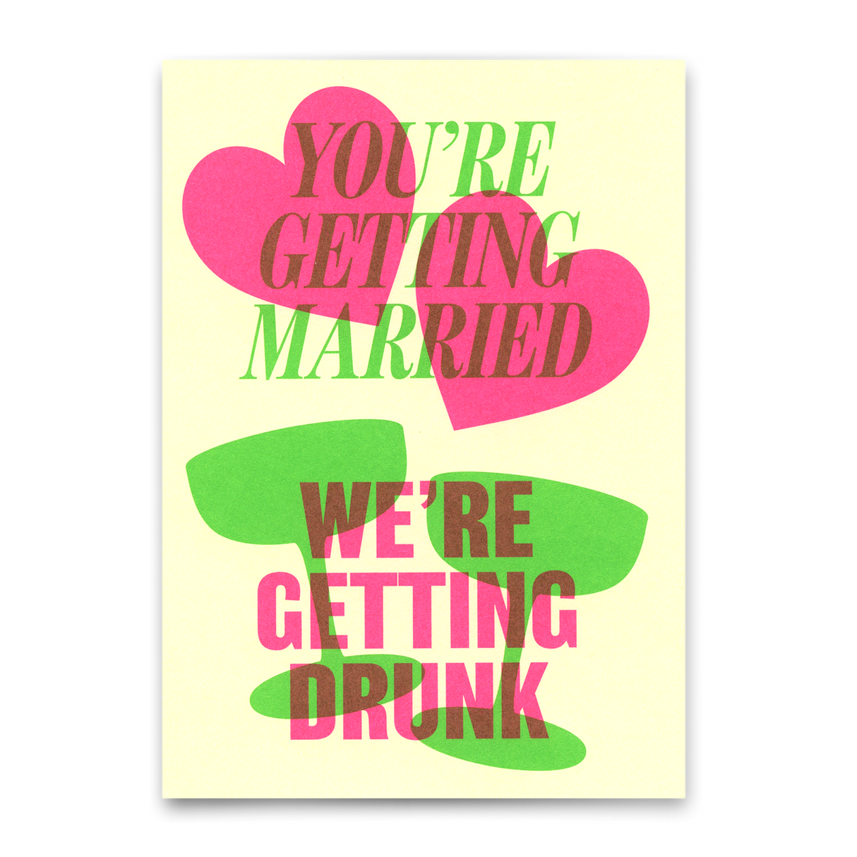 Deli Cards Postkarte "Married & Drunk" | Lustige Karte zur Hochzeit
