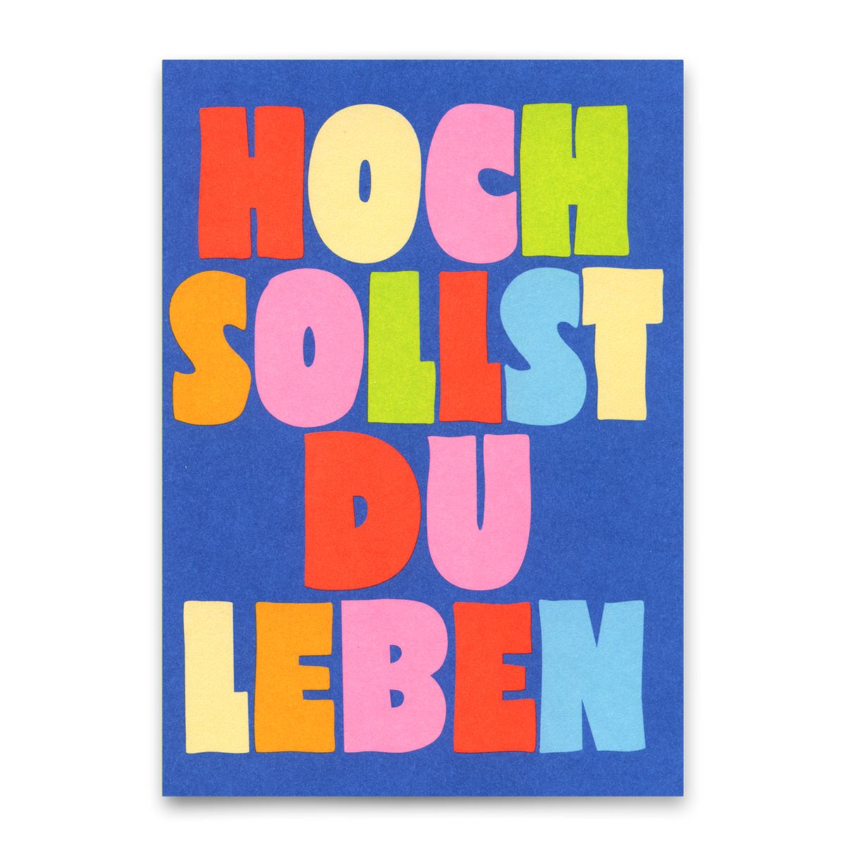 Deli Cards Postkarte "Hoch sollst du leben No. 2" | Besondere Karte zum Geburtstag