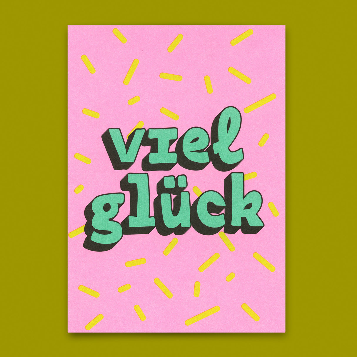 Deli Cards Postkarte "Viel Glück" | Besondere Karte zum Glückwünschen