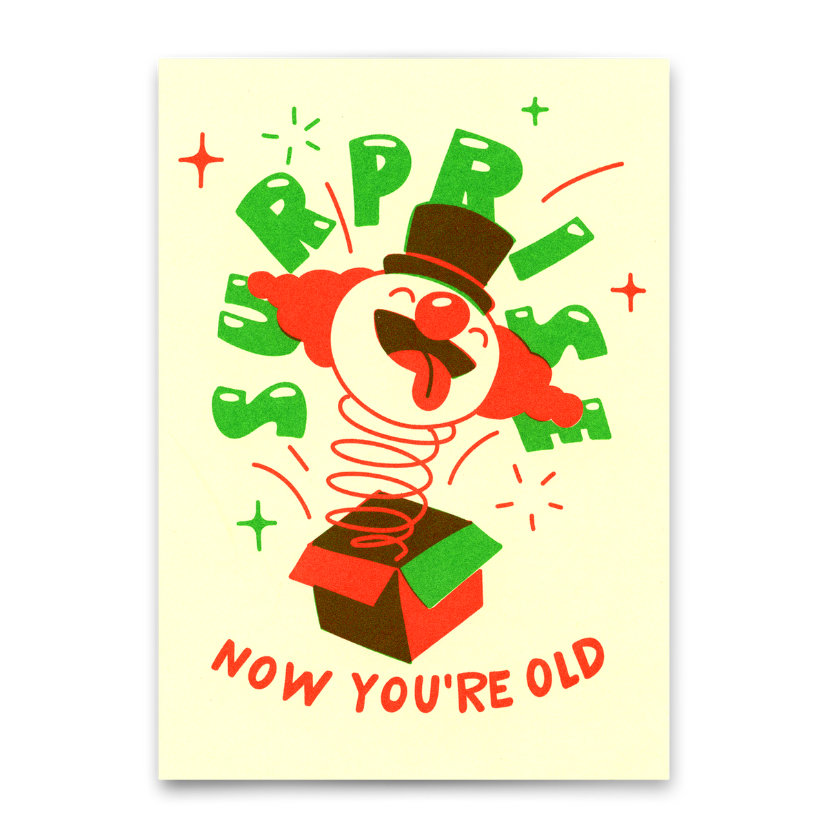 Deli Cards Postkarte "Surprise old" | Lustige Karte zum Geburtstag