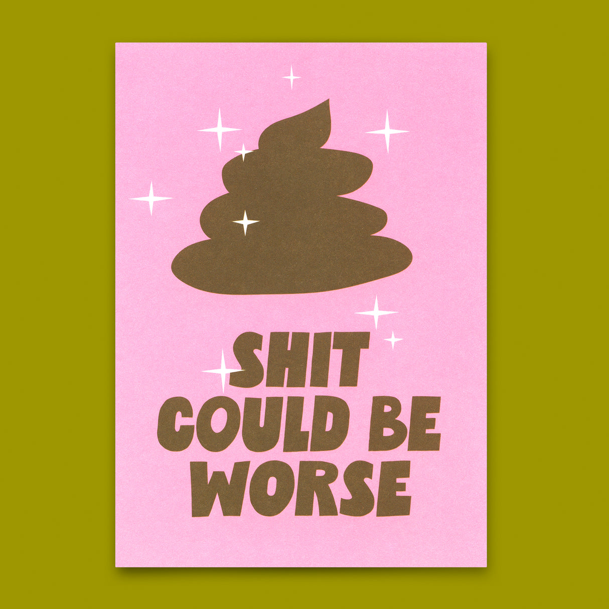Deli Cards Postkarte "Shit could be worse" | Lustige Karte mit Spruch