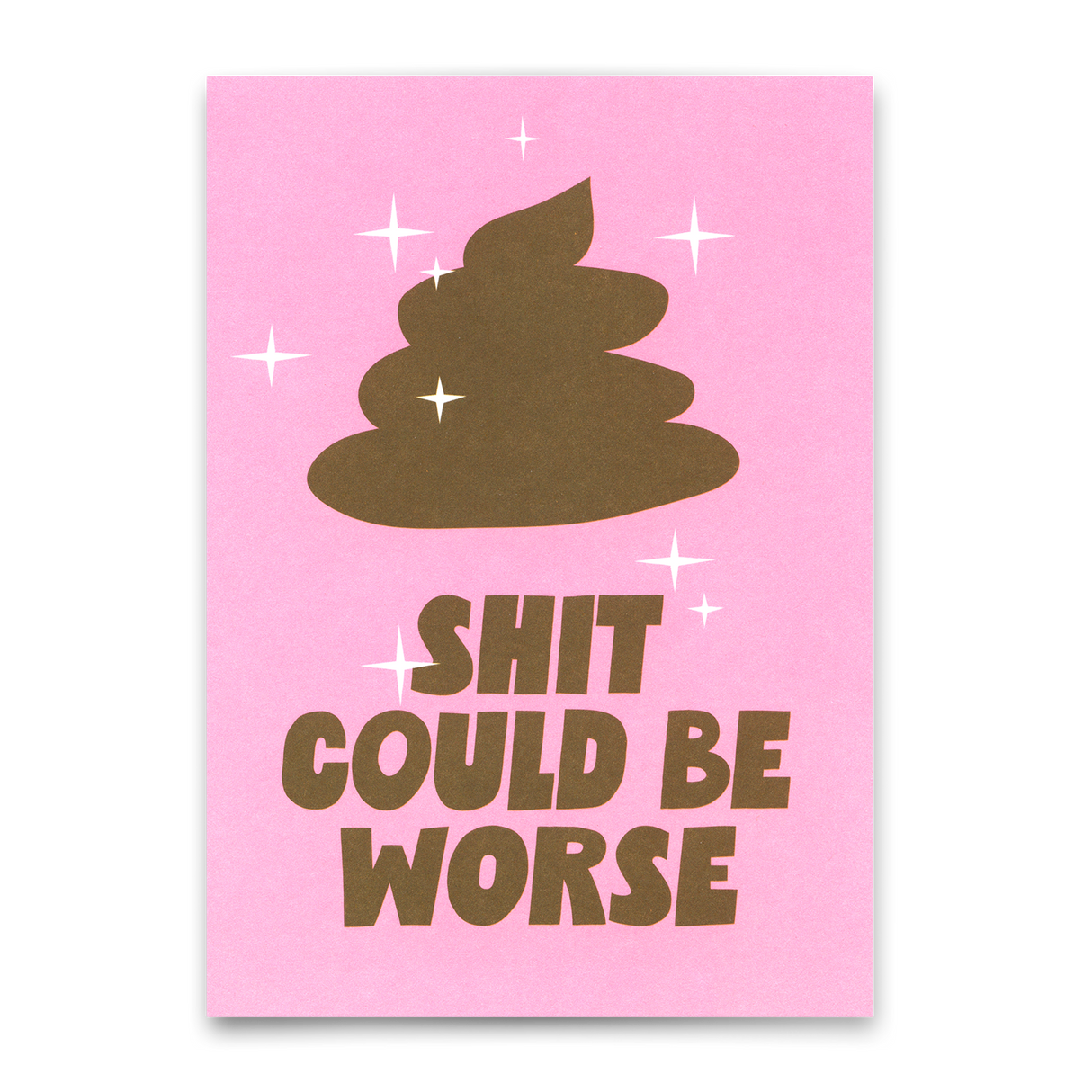 Deli Cards Postkarte "Shit could be worse" | Lustige Karte mit Spruch