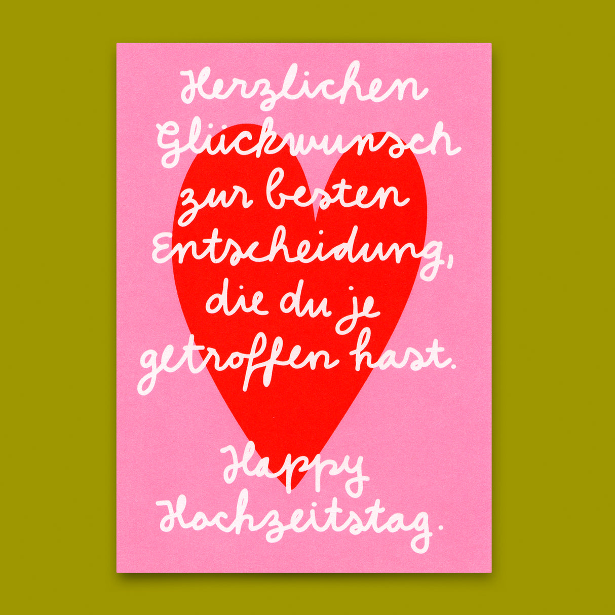 Deli Cards Postkarte "Happy Hochzeitstag" | Schöne Karte zum Hochzeitstag