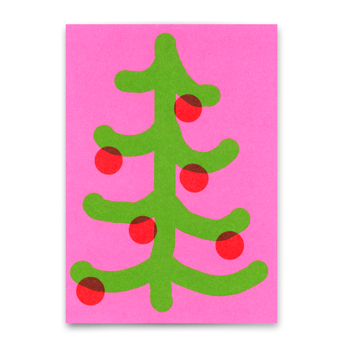 Postkarte "Childish christmastree" | Lustige Postkarte zu Weihnachten