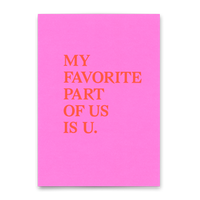 Deli Cards Postkarte "My favorite part" | Schöne Karte mit Spruch für Verliebte