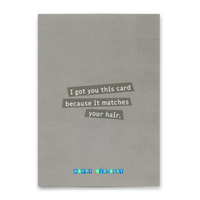 Deli Cards Postkarte "It matches your hair" | Lustige Karte zum Geburtstag