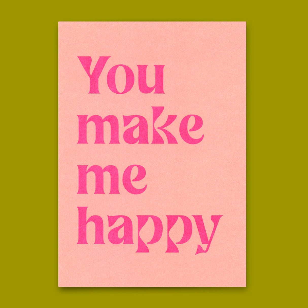 Deli Cards Postkarte "You make me happy" | Besondere Karte für Verliebte