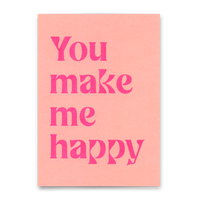 Deli Cards Postkarte "You make me happy" | Besondere Karte für Verliebte