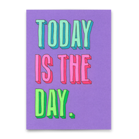 Deli Cards Postkarte "Today is the day" | Coole Karte zum Geburtstag