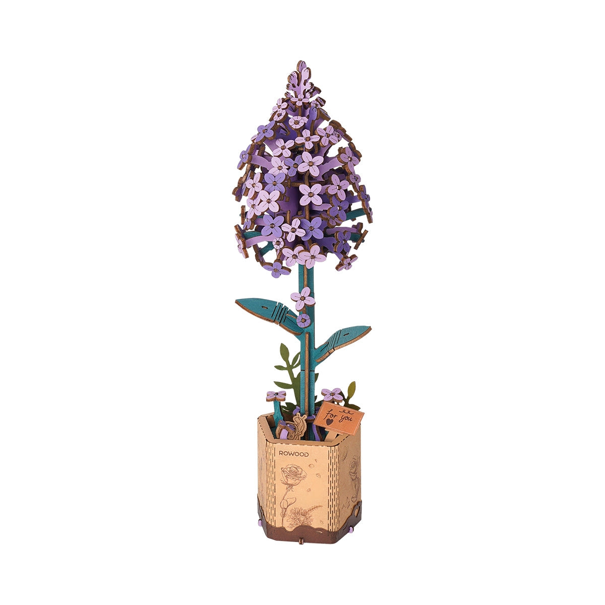 Rolife DIY-Blume „Lilac“ | Zarte Holzblume | Rolife