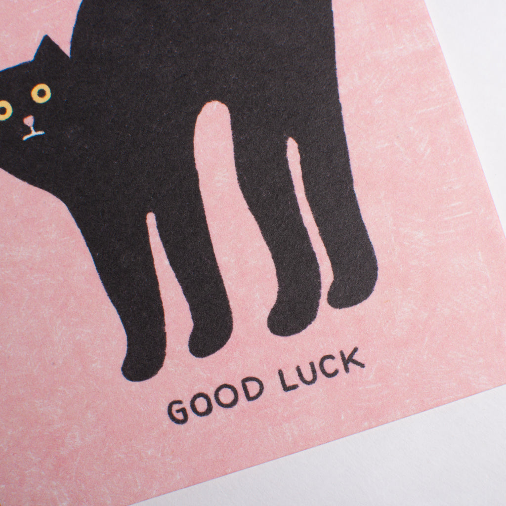 Edition SCHEE Postkarte Edition SCHEE "Good Luck Cat" | Bunte DIN A6 Karte