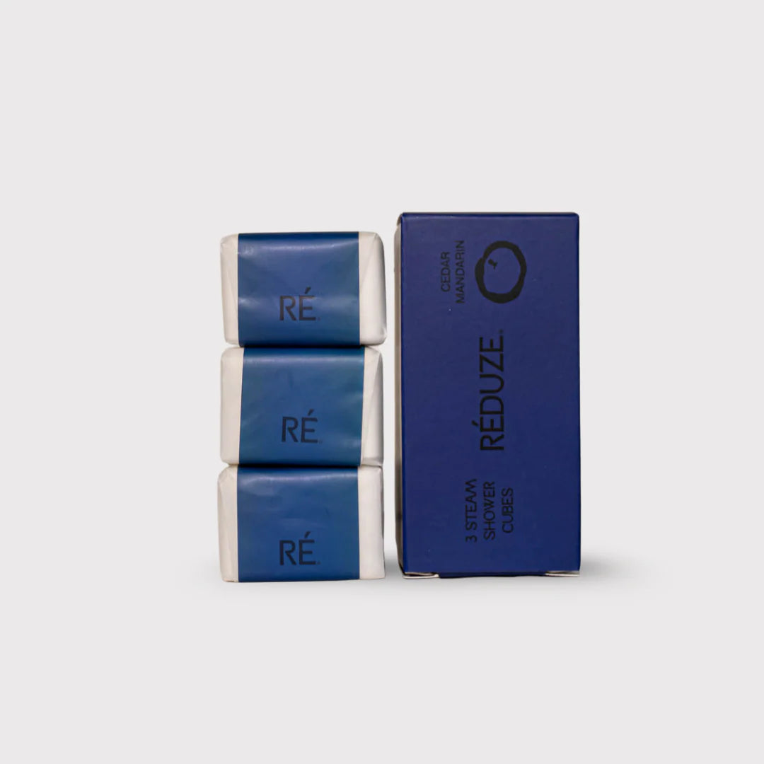 RÉDUZE Dampf-Duschwürfel “Cedar Mandarin” 3 Stk. | Warmer Duft | RÉDUZE