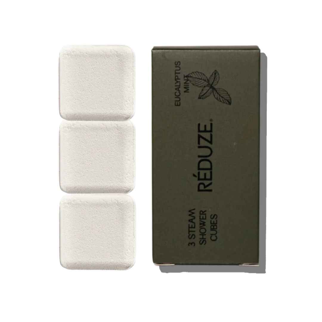 RÉDUZE Dampf-Duschwürfel “Eucalyptus Mint” 3 Stk. | Erfrischender Duft | RÉDUZE