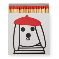 Archivist Lange Streichhölzer „Dog by Jane Foster“ von Archivist | 100 Stück in Square Matchbox