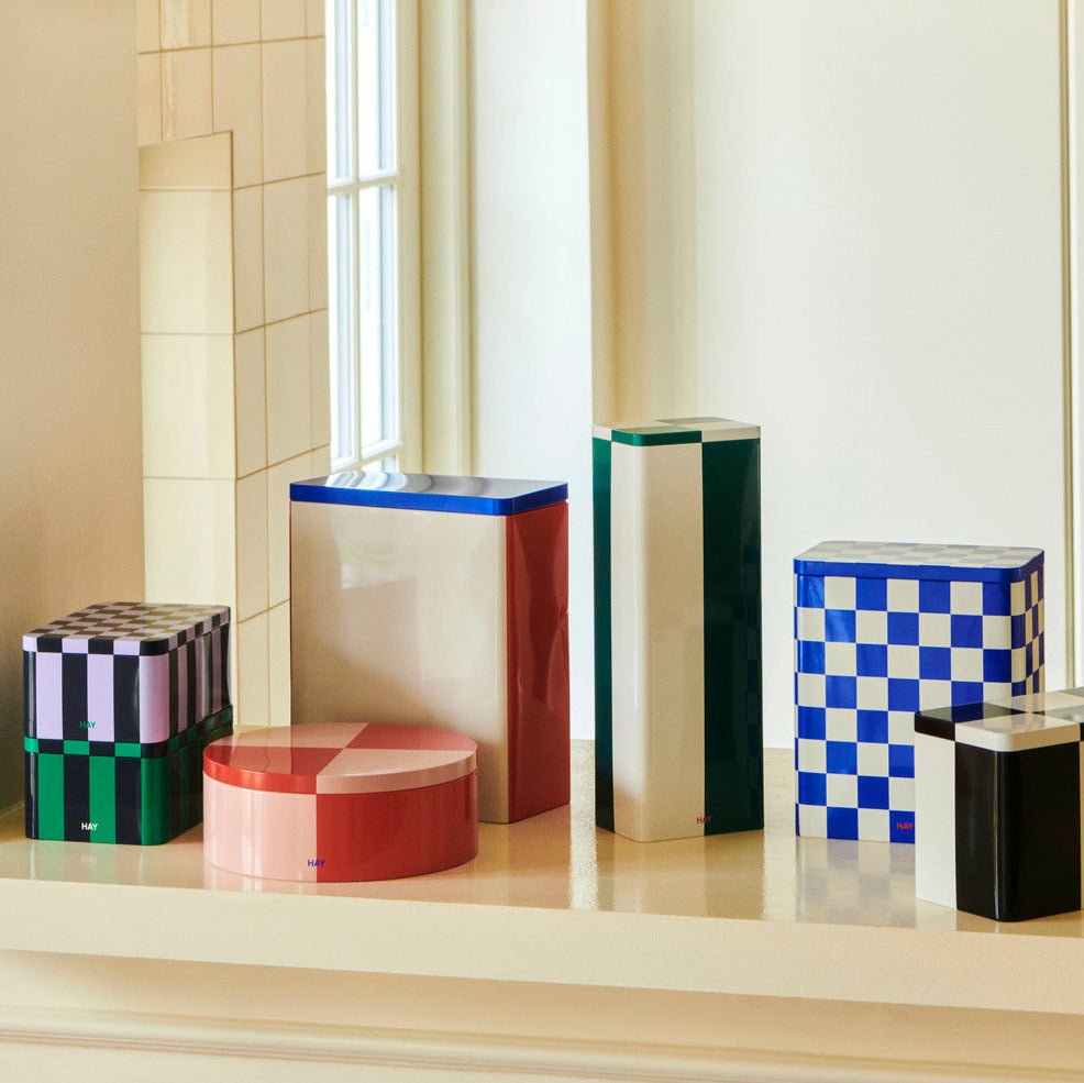 HAY Dose „Tin Container Round“ | Red & Soft Pink | HAY