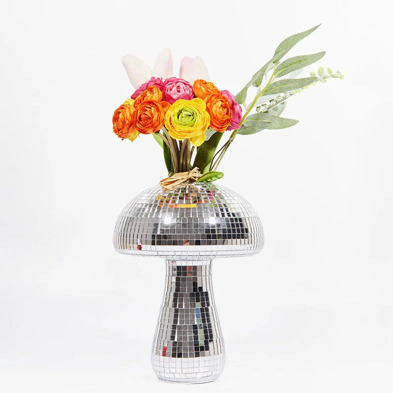L´expressionist Vase “Disco Champignon” 20 cm | Glänzende Pilz Vase | L’expressionist
