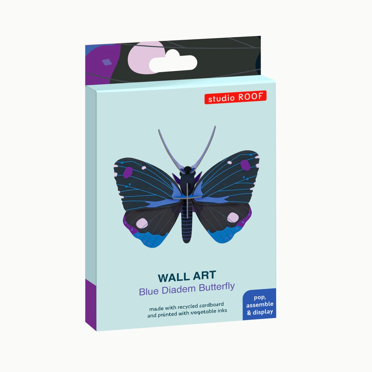 studio ROOF Wanddeko “Blue Diadem Butterfly” | 3D Schmetterling | studio ROOF