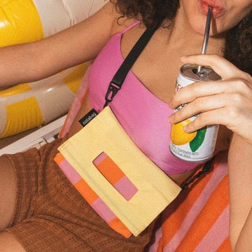 notabag Crossbody Light „Vanilla Stripes“ | Zarte Streifenoptik | Notabag