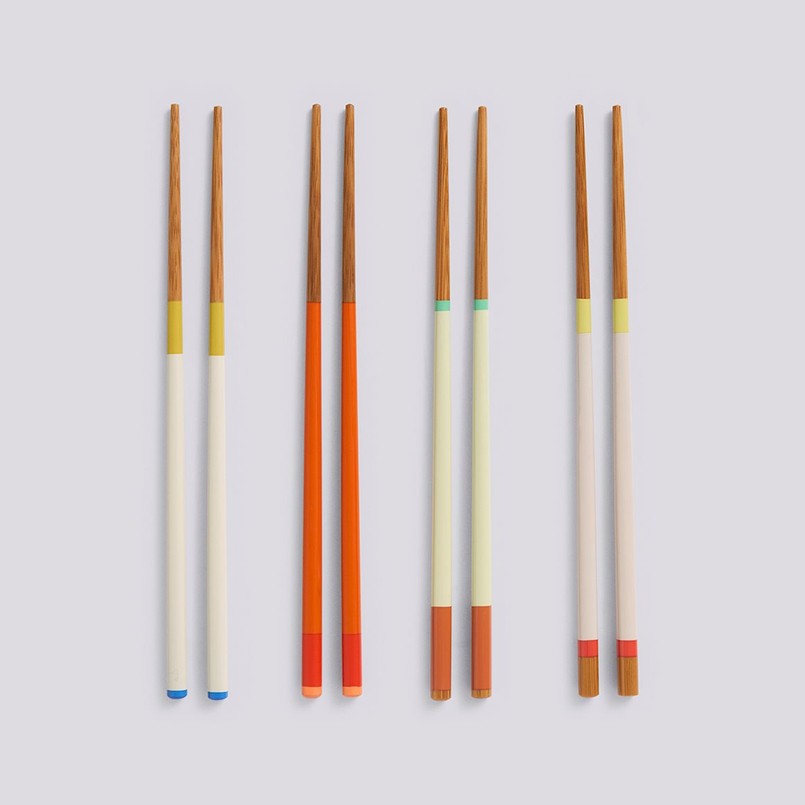 HAY Essstäbe „Colour Sticks Bright“ 4 Stk. | Bunte Essstäbchen | HAY