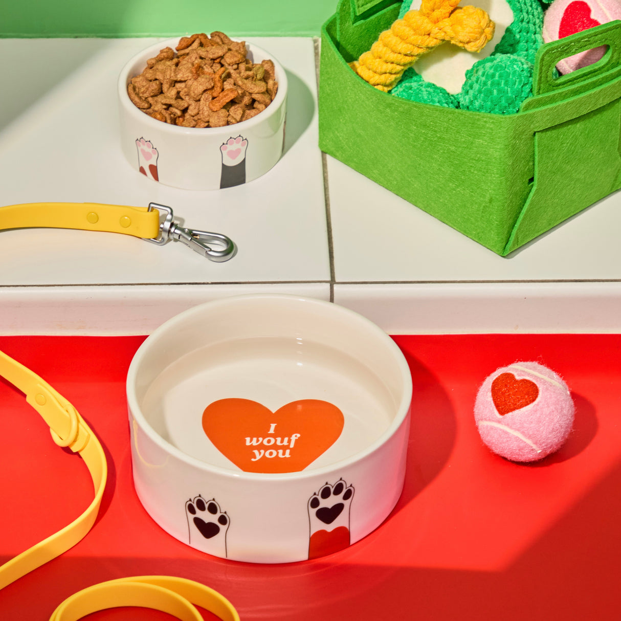 Fluid Market Napf „Dog Paws“ | Futternapf mit Pfotenmotiv | Fluid Market