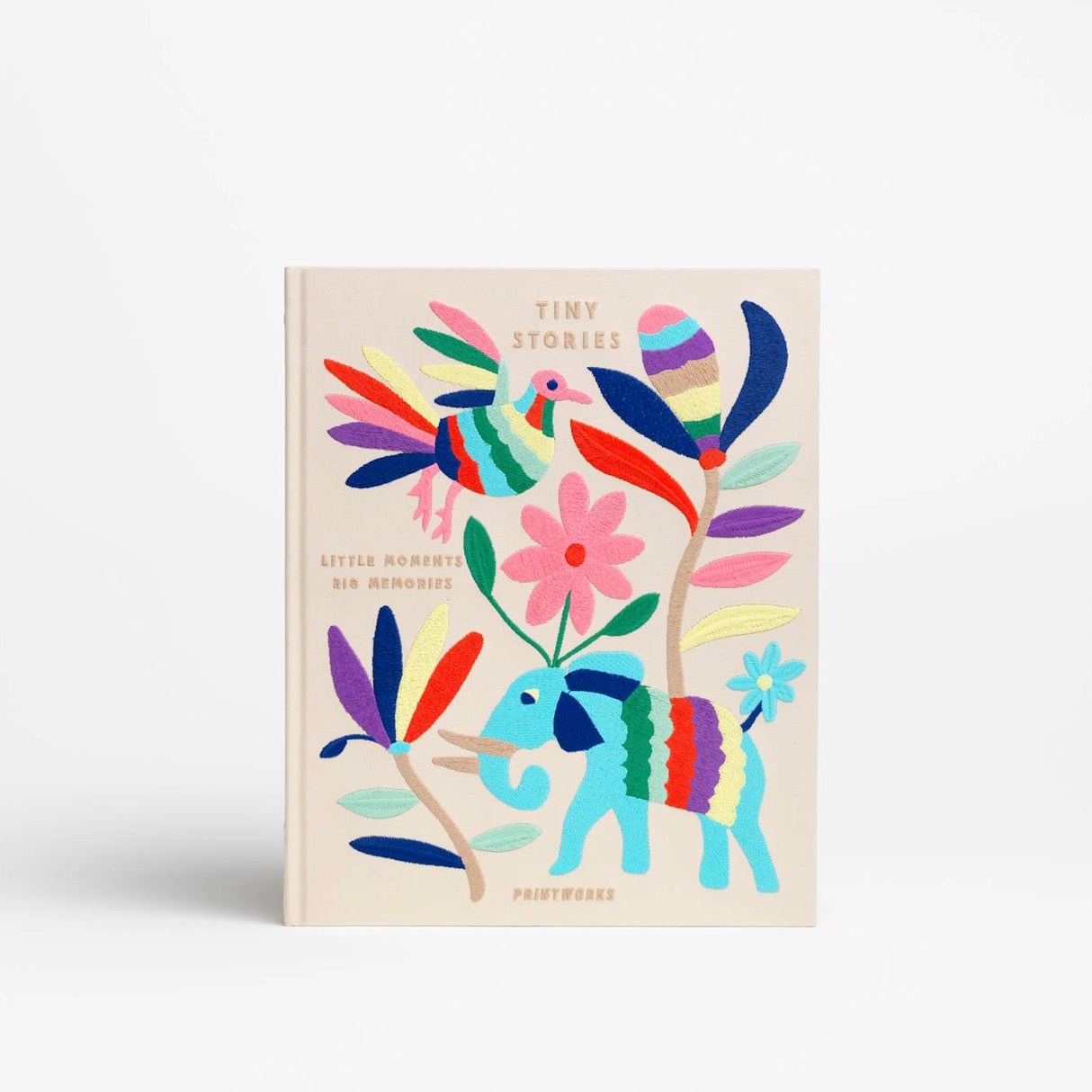 PRINTWORKS Fotoalbum “Embroided Tiny Stories” | Besticktes Erinnerungsalbum | PRINTWORKS