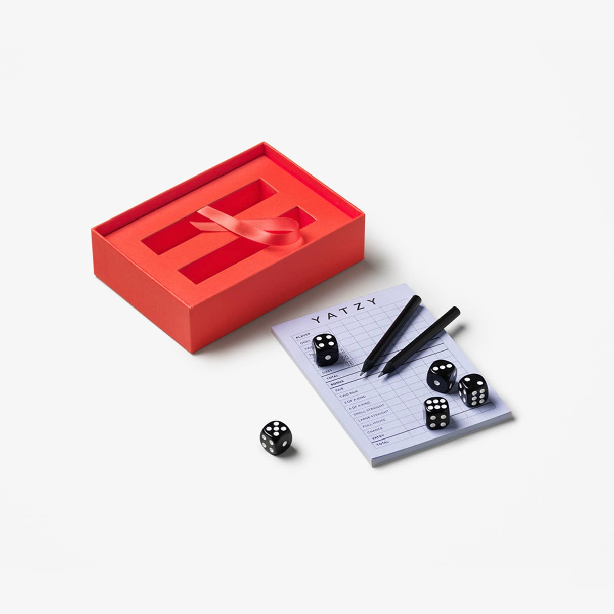 PRINTWORKS Spiel “Classic Yatzy” Red | Design Würfelspiel | PRINTWORKS