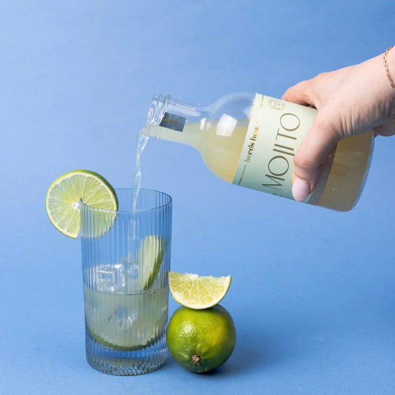 Here's How Gläser-Set „Highball Blue“ (2 Stk.) | Klar geformtes Trinkglas | Here’s How