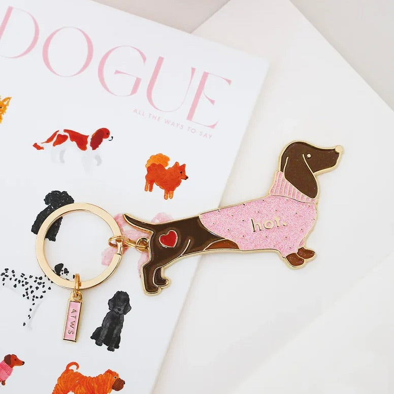ALL THE WAYS TO SAY Schlüsselanhänger “Hot Dachshund” | Dackel-Power | ALL THE WAYS TO SAY