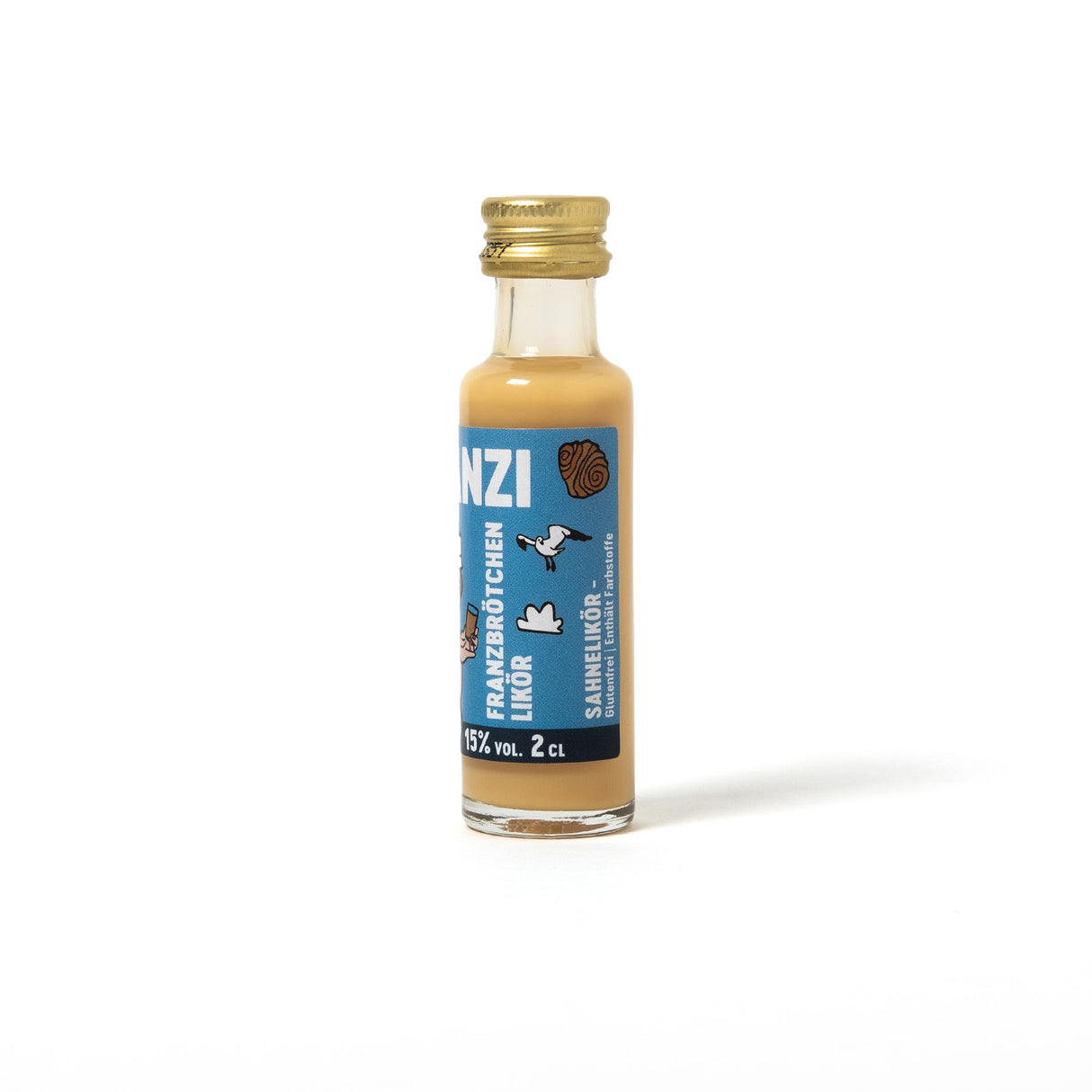 FRANZI Likör Franzi „Franzbrötchenlikör MINI“ (20ml, 15% Vol.) | Zimtiger Mini-Likör