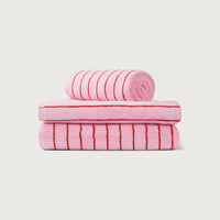 BONGUSTA Gästehandtuch Bongusta „Naram Baby Pink & Ski Patrol“ | Weich und farbenfroh