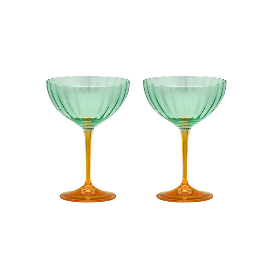 anna & nina Gläser Set „Jazzy Arancia Optic Champagne“ | Champagnerglas | anna & nina