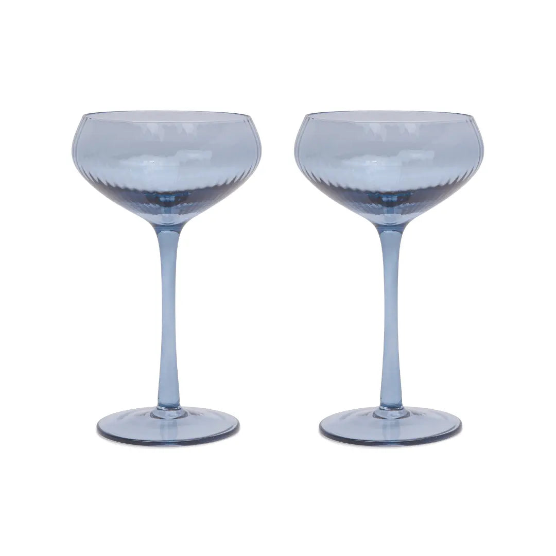 Here's How Gläser-Set „Coupe Blue“ (2 Stk.) | Elegante Glasform | Here’s How