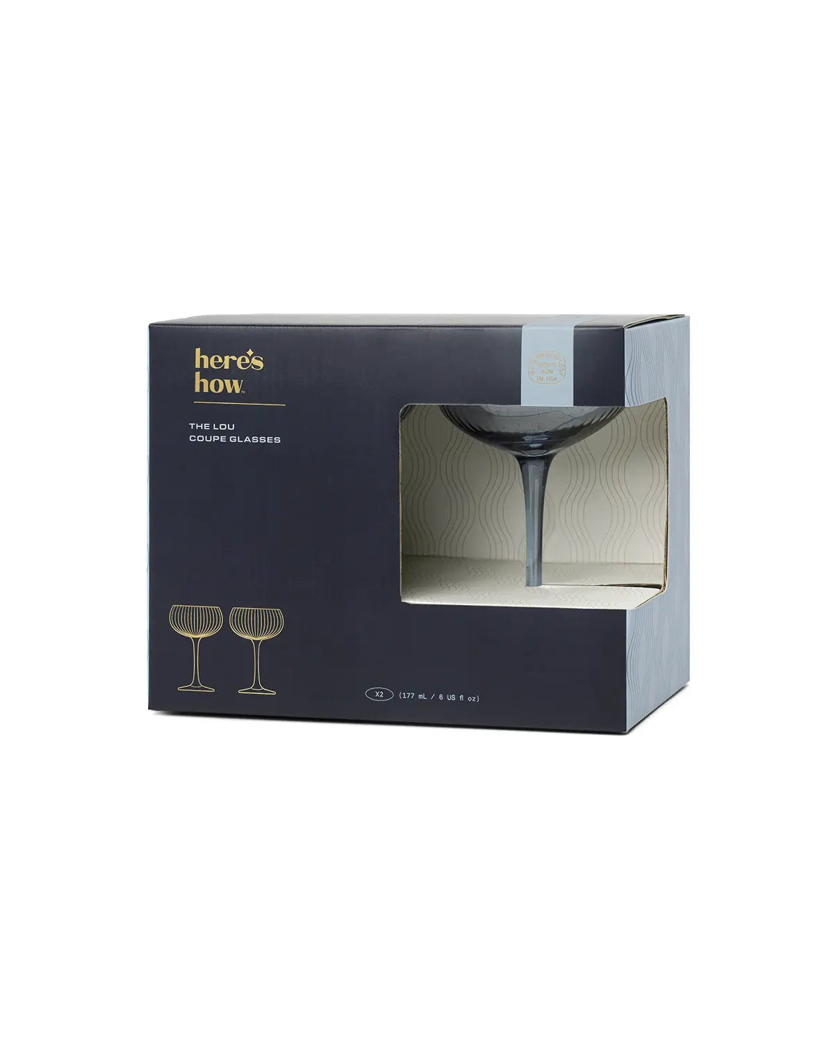 Here's How Gläser-Set „Coupe Blue“ (2 Stk.) | Elegante Glasform | Here’s How