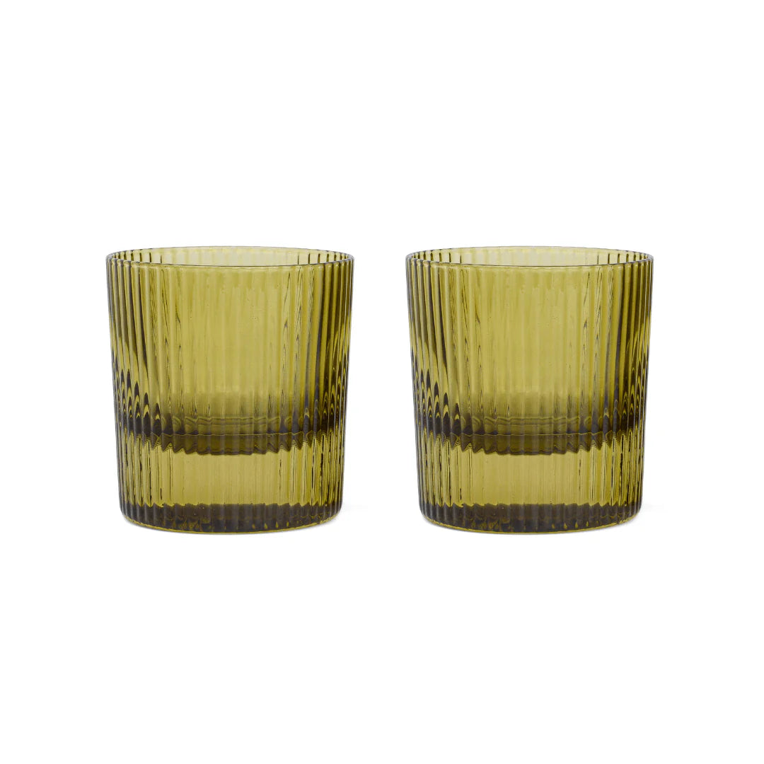 Here's How Gläser-Set „Lowball Olive“ (2 Stk.) | Zeitloses Barformat | Here’s How