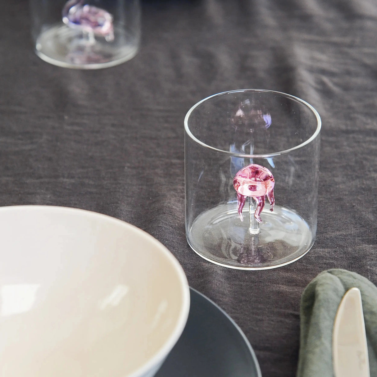 WD Lifestyle Glas “Jellyfish” 250 ml | Meeresmotiv | WD Lifestyle