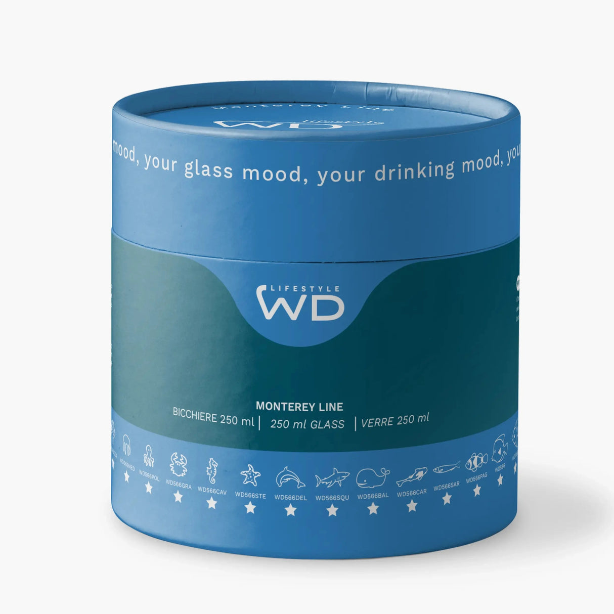 WD Lifestyle Glas “Jellyfish” 250 ml | Meeresmotiv | WD Lifestyle