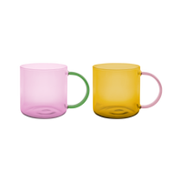 Remember Glasbecher Remember "Fred Rose/Yellow" | 2er Set | Elegant & Farbintensiv