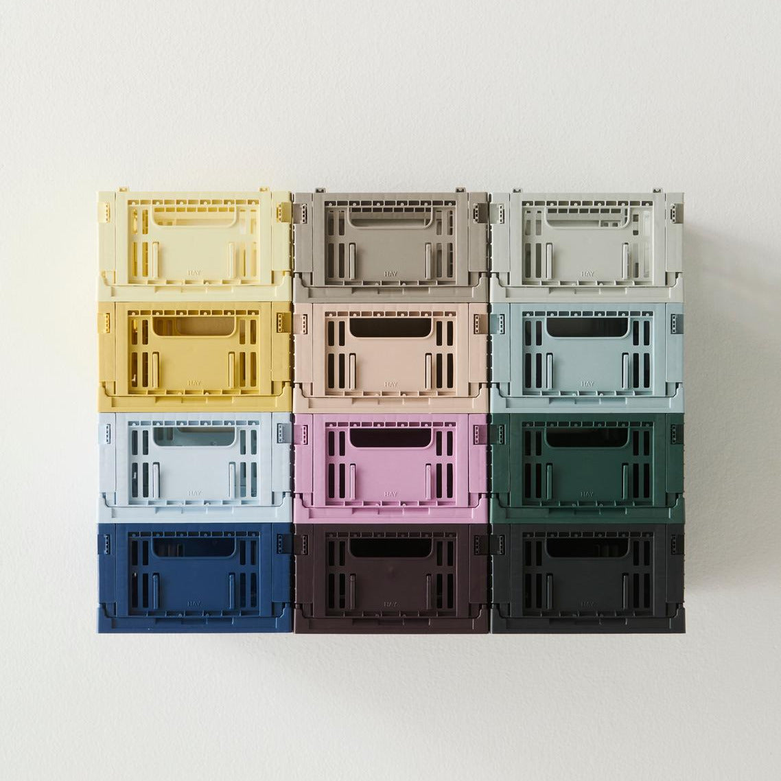 HAY Faltbox „Colour Crate Mini Soft Blue“ (2 Stk.) | Ruhig & kompakt | HAY