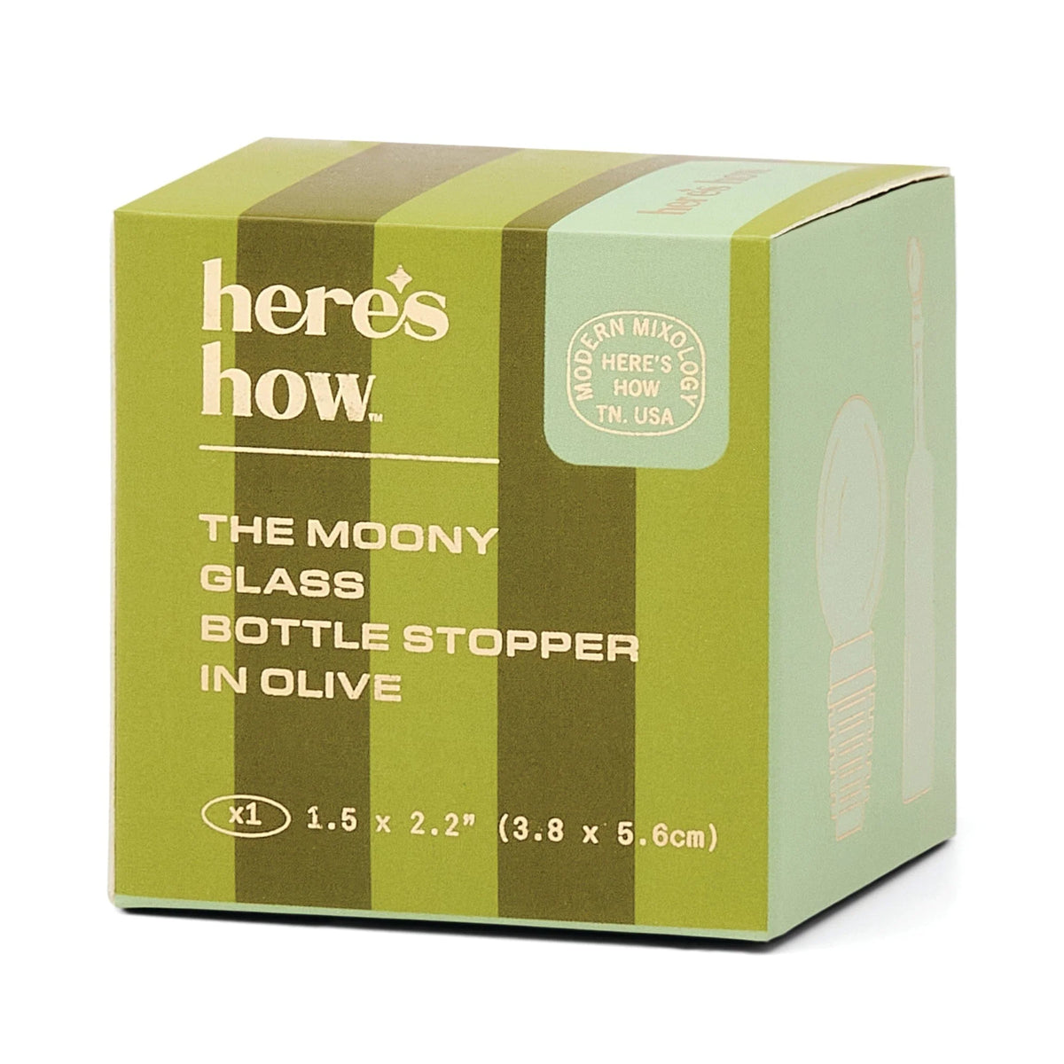 Here's How Flaschenverschluss “The Moony" Olive | Stilvoller Eyecatcher | Here’s How