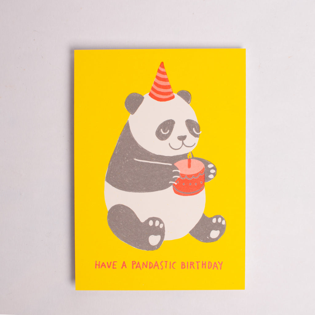 Edition SCHEE Postkarte Edition SCHEE "Have a pandastic Birthday" | Bunte DIN A6 Karte