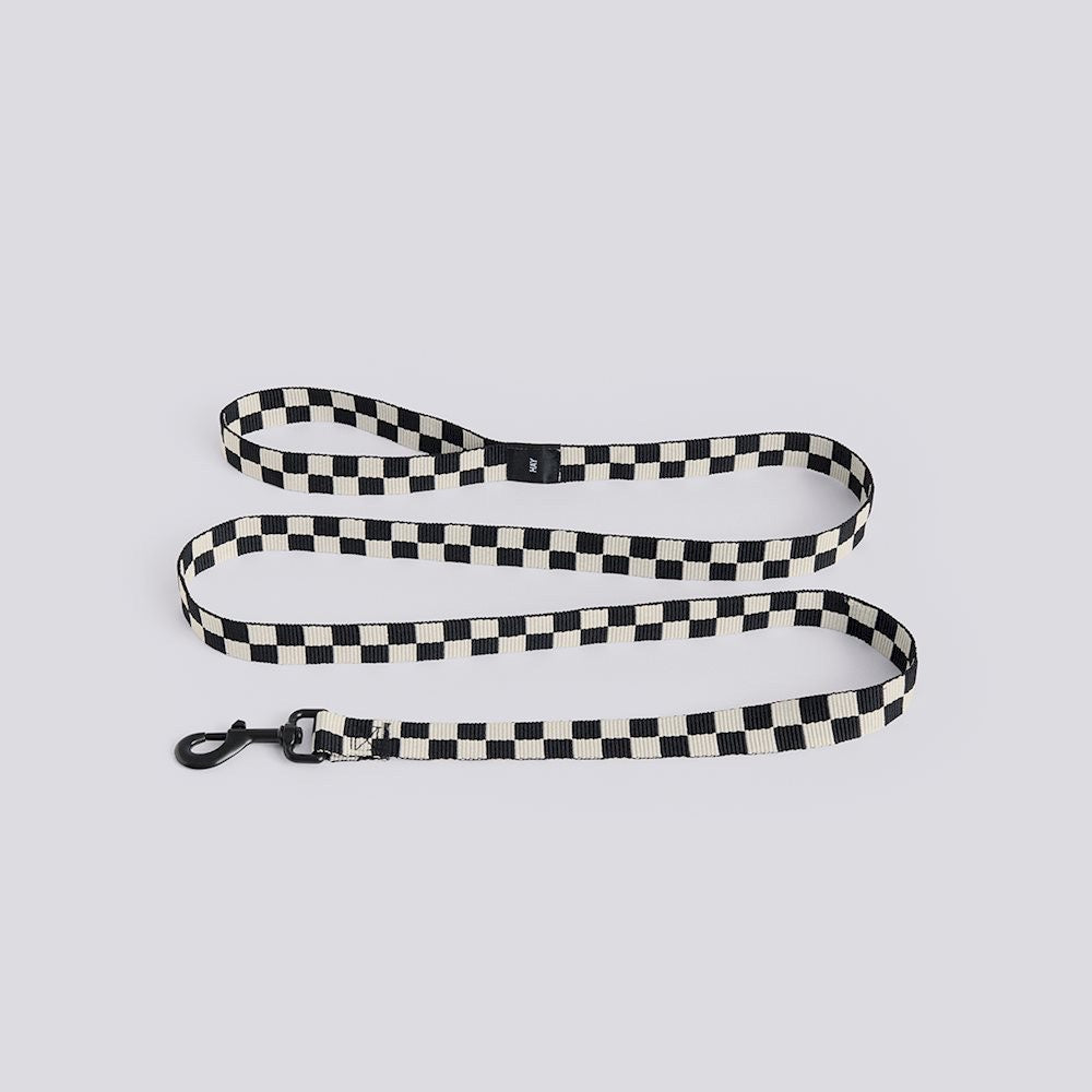 HAY Hundeleine „Flat Black & White Check (M/L)“ | Besonderer Look | HAY Dogs