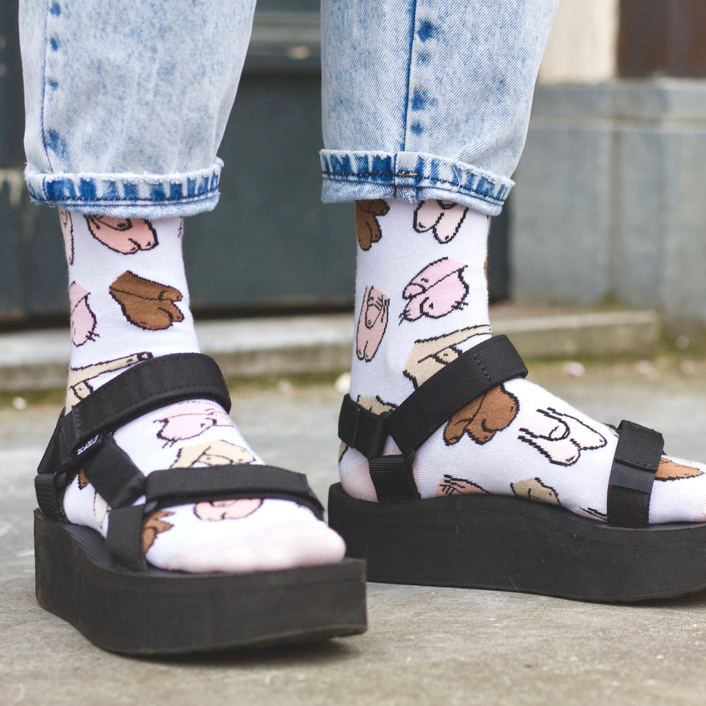 Eat Mielies Weird Illustration Willy socks