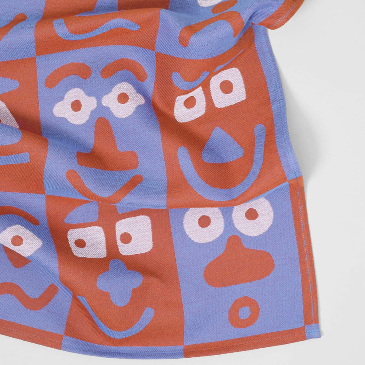 WRAP Küchentuch „Making Face Blue/Brown“ | Künstlerisches Design | WRAP